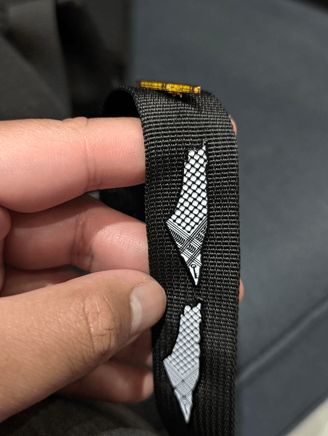 Palestine Keffiyeh Map Pin