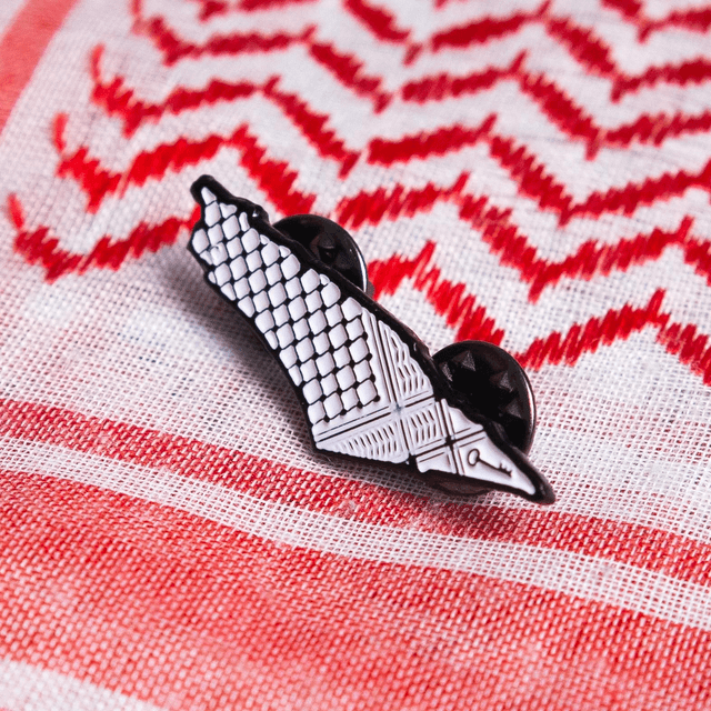 Palestine Keffiyeh Map Pin