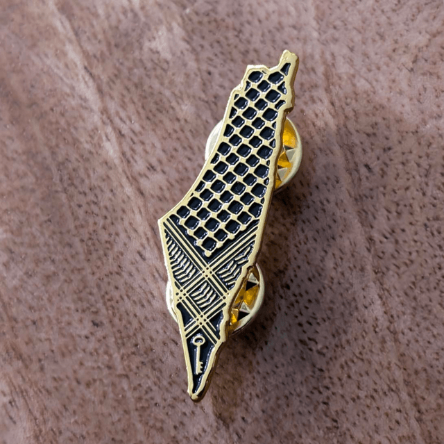 Palestine Keffiyeh Map Pin