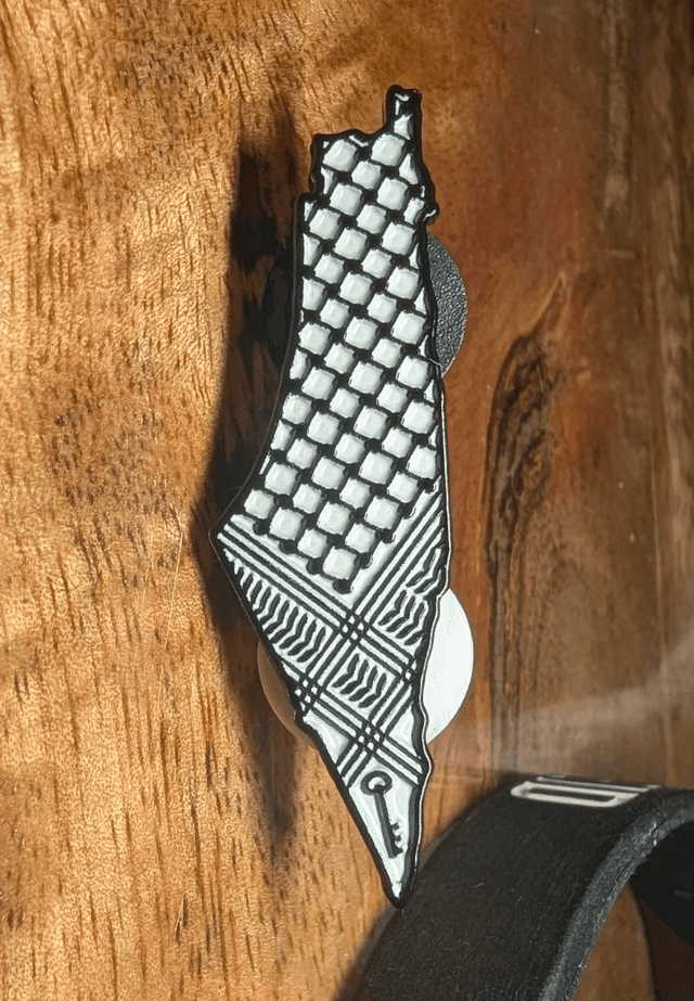 Palestine Keffiyeh Map Pin