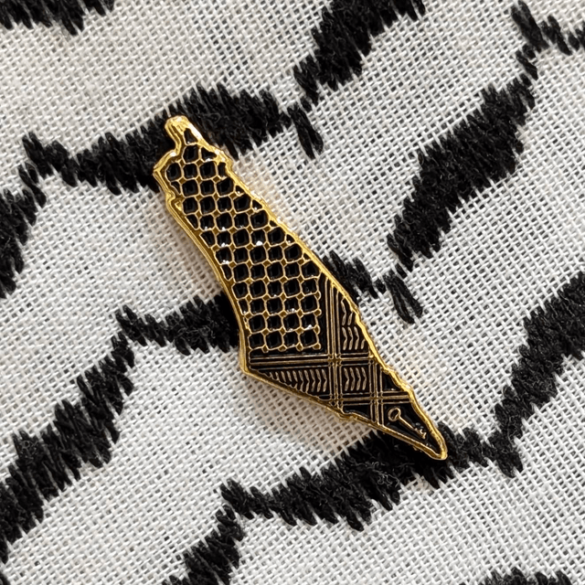 Palestine Keffiyeh Map Pin
